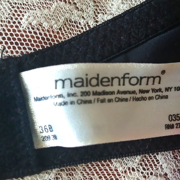 Maidenform Womens Coverage Underwire Fabulous Black 🖤 Bra Size 36 B - Picture 9 of 11